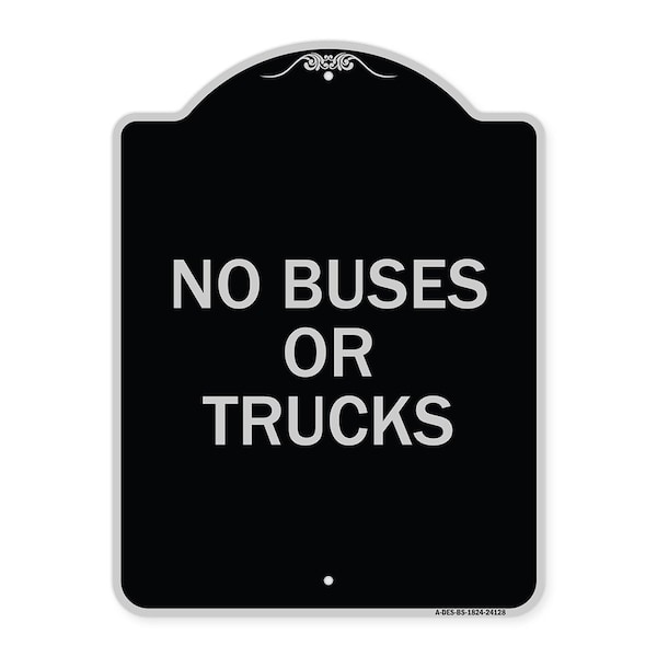 Signmission Driveway No Buses or Trucks Heavy-Gauge Aluminum Architectural Sign, 24" x 18", BS-1824-24128 A-DES-BS-1824-24128 - main